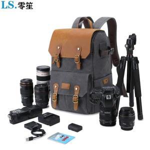 하이엔드 남성용 SLR 카메라 배낭 USB 대형 카메라 가방 방수 왁스 캔버스 배낭 전문 카메라 드론 배낭 야