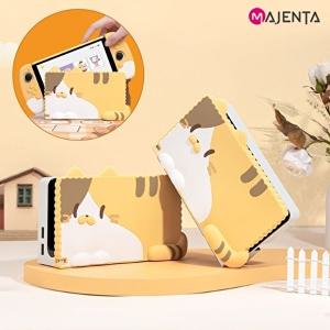 [1300k][마젠타] 닌텐도 스위치 OLED 고양이 충전독 실리콘 커버 케이스