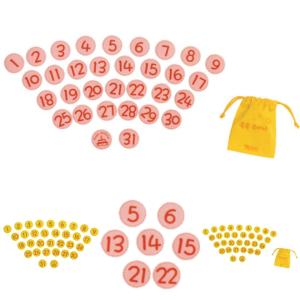 펠트 달력 숫자 원형 1-31일 생일 축하 만년 캘린더 만들기 팰트 부직표 수 라운드 주머니 파우치