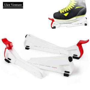 스케이트 날집 간편한 사용 아이스 하키 블레이드 가드 스케이트 신발 커버 도구 조정 가능한 용수철 액세