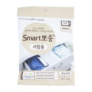 [오너클랜]스마트 뽀송 재사용 제습제 서랍용 30g 6매