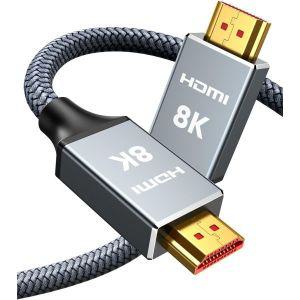 캡시 6.6피트 8K HDMI 케이블 2.1 4K120Hz HDMI 코드 TV PS5 PS4 Xbox Series X Monitor Ultra High Spee