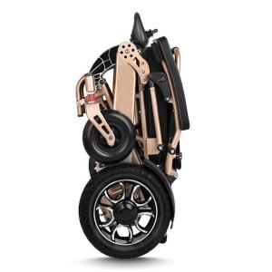 알루미늄 합금 경량 휠체어 자동 접이식 전동 휠체어 원격 제어 가능 리튬 배터리