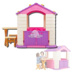 DOOTTI 에듀플레이하우스2 바이올렛 (집+책상+의자세트) 아기놀이터 하우스장난감 아기소꿉놀이_MC