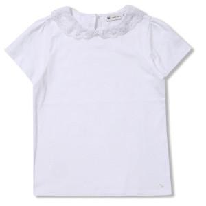 [보리보리/모다까리나]레이스 카라 티셔츠