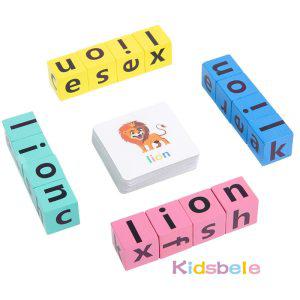 수리보드 몬테소리 문자 맞춤법 블록 어린이를위한 재미있는 게임 맞춤법 단어 조기 학습 교육 영어 카드