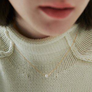 [베흐트](강남점)[925 silver] Un.silver.131 / simple pearl necklace (gold)(11027)