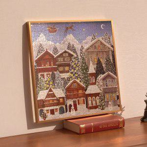 퍼즐액자 Galison 겨울 조명 크리스마스 축제 퍼즐 프레임 사각형 그림 알루미늄 합금 판지 꽃 피는 DIY