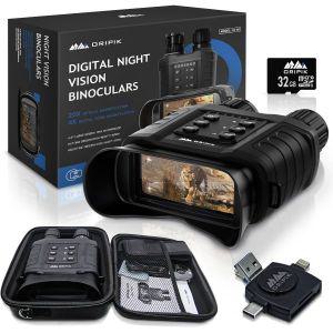 ORIPIK Night Vision 쌍안경  고글: 성인용 군용 적외선 고글 850NM IR 20배 광학 및 감시용 4배 디지털