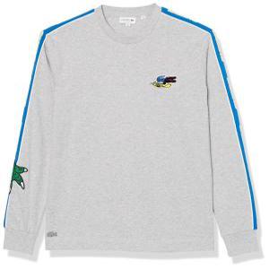 라코스테맨투맨 Lacoste 남성용 홀리데이 브랜드 밴드 티셔츠, 은빛 차이나-111