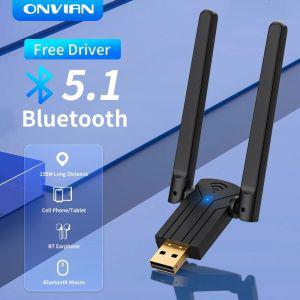 블루투스수신기 블루투스리시버 차량용 동글이 Onvian-USB 블루투스 어댑터블루투스 5.1 송신기 수신기150m