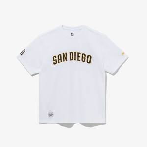뉴에라 스타필드 하남 MLB 샌디에이고 파드리스 카모 패턴 로고 티셔츠 화이트 14179181