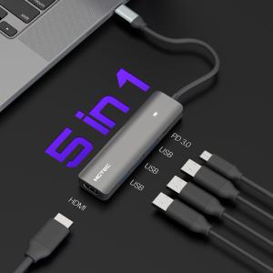 24년형 멀티허브 5in1 USB C-Type HDMI 4K지원 미러링 빠른전송 고속충전