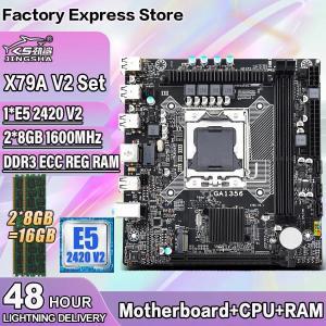 X79A V2 LGA 1356 마더보드 세트, 콤보 제온 E5 2420 V2 CPU, 2x8GB = 16GB DDR3 메모리 램, 1600MHz ECC R