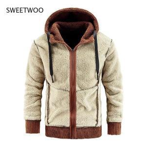 양털 남성 후드 재킷 XL 따뜻한 두꺼운 파카 코트 가을 겨울 등산 복 스키