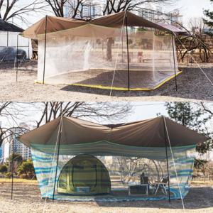 모기장쉘터 초대형 텐크 타프 야외 캠핑 차박 모기장