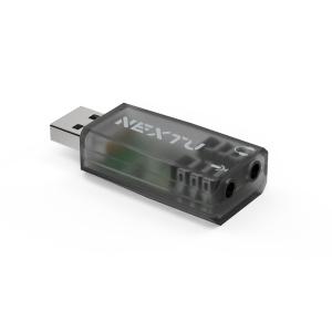 NEXT-AV2305 외장형 USB 사운드카드 오디오 젠더 / 스테레오 3.5mm Aux 스피커 마이크 5.1채널 / PC 노트북