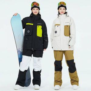 스키복 스키바지 남녀 공용 겨울 스노우 세트 스키 방수 스노보드 야외 스포츠 따뜻스포츠 스