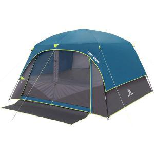 캠핑을 위한 낙타 크라운 텐트 3/4/5/6인 방수 쉬운 설치 바닥 매트가 있는 배낭 야외