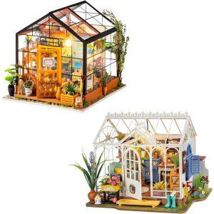 로라이프 DIY 미니어처 인형집 키트 어른들이 지을 수 있는 작은 집 미니 만들기 캐시의 온실꿈꾸는 정원집