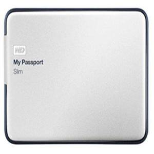 웨스턴디지털 My Passport Slim 2TB Portable Metal External Hard Drive USB with Auto Backup
