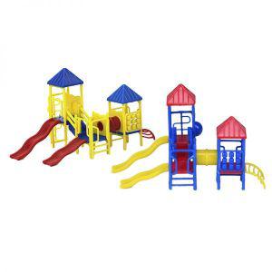 건축 모형 재료 미니어처 DIY 스케일 1 87 150 놀이터 공원 슬라이드 세트 건물 모델 풍경 레이아웃