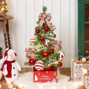 90cm 해피 롤리팝 스카치 눈꽃 트리 풀세트(전구포함)크리스마스 나무 파티장식 성탄절 인테리어 홈파티 겨