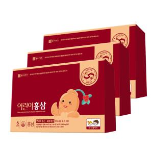 종근당건강 국내산 6년근 키즈 어린이 홍삼스틱 선물세트 3세트
