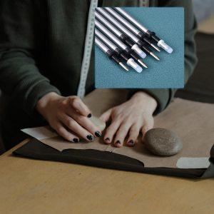 세척 가능한 매직 마커 펜 레더 원단 라인 마킹 패치워크 DIY 공예 재단사 퀼팅 액세서리