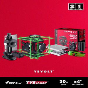 레벨기  YEVOLT YVGLL4XS16 GWR 그린 레이저 머신 미세 조정 리프팅 베이스 마그네틱 거치대 안경 16 라인