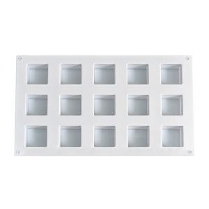 실리콘몰드 민무늬 육각 사각 큐브 15구 비누 레진 석고방향제 B급