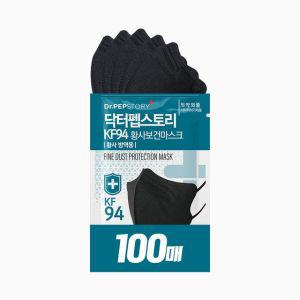 [닥터펩스토리] 닥터펩스토리 KF94 새부리형 마스크 5개입 블랙 100매