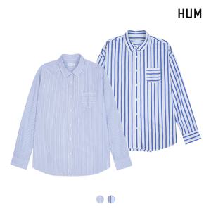 [HUM][HUM]여) 포플린 스트라이프 셔츠(FHNSCSL508M)