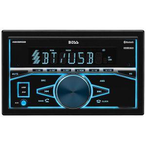 BOSS Audio Systems Elite 480BRGB 더블 딘 블루투스 MP3 USB AM FM 수신기 멀티 컬러 RGB 조명 무선 리모
