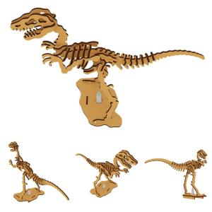벨로키랍토르 입체 모형 만들기 (LED형) 목재 우드 조립 입채 뼈 골격 공룡 랩터 렙터 밸로키랍토르 엘이디