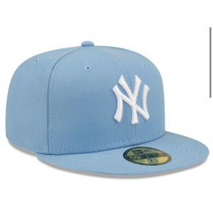 [관부가세포함] 뉴욕 양키스 뉴에라 59FIFTY 피티드 캡 모자 5950 베이비 스카이 라이트 블루 화이트