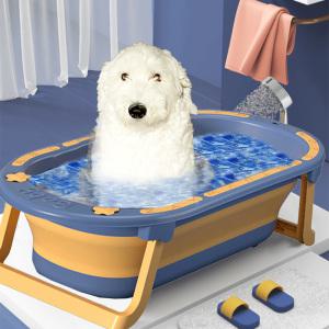 접이식 애견 욕조 논슬립 셀프목욕 스파 강아지 고양이 미끄럼방지 애견목욕탕