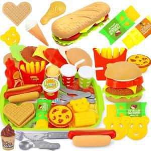 음식 모형 어린이용 시뮬레이션 햄버거 장난감, 요리 칩, 피자, 서양 음식, 주방 세트, 여아 교육