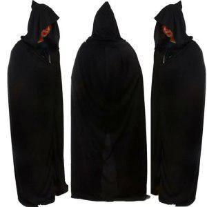 숄가디건 망토 남녀 공용 할로윈 루즈 후드 케이프 성인 여성 긴 블랙 의상 드레스 코트 선물