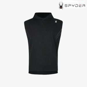 [스파이더] 매장판 남성용 맨즈 머슬핏 후드 민소매 티셔츠 SPJPCNHD201M-BLK