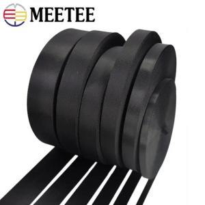 Meetee-5 미터 10-100mm 블랙 나일론 웨빙 밴드 가방