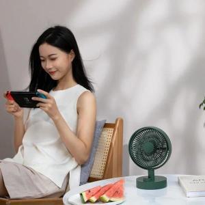 샤오미 Youpin 데스크탑 선풍기 쉐이킹 헤드, 지능형 디지털 디스플레이, 미니 냉각 C타입 충전식 휴대용