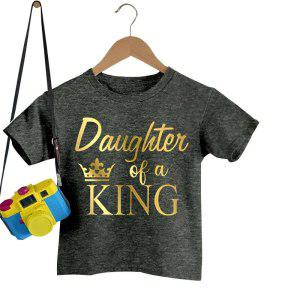 바캉스패밀리룩 왕의 공주 딸의 아버지 프린트 티셔츠 사랑스러운 아빠 나 복장 가족 매칭 의상 아기 소녀