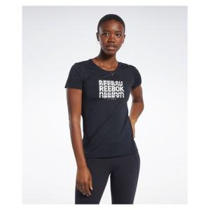 [하프클럽 리복]Reebok 여성 TS AC 그래픽 반팔 티셔츠 - 블랙   FJ2903 RETS2E351BK