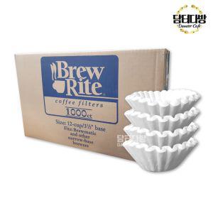 (무배)Brew Rite 원형여과지 49번 12cup 1BOX(1000매)커피드립 용품 핸드 드리퍼 종이필터 필터지 세트