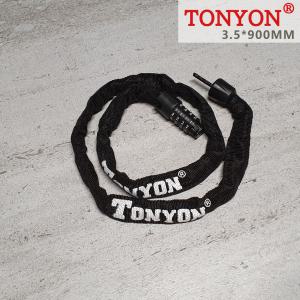 토니온 4단번호키 가벼운자전거자물쇠 스틸 체인 락 자금장치