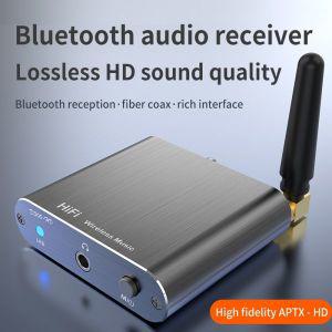 무선어댑터 NEWaptX-HD 블루투스 5.2 음악 수신기 HIFI 무선 오디오 비디오 어댑터, 3.5mm Aux Toslink 동