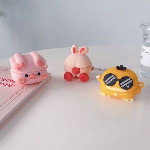 호환용 갤럭시 버즈2 프로 케이스 커버 파우치 귀여운 만화 돼지/토끼 엉덩이 디자인 하이 퀄리티 실리콘