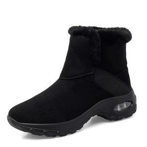 여성워커부츠 겨울 여성용 하이힐 플랫폼 부츠 스노우 블랙 레드 브라운 롱 야외 따뜻한 코튼 신발 패션