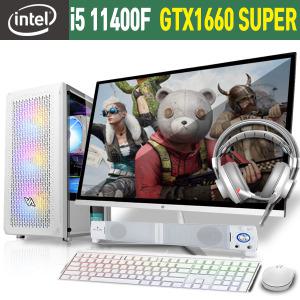 i5 11400F GTX1660 슈퍼 장착 본체 32인치165Hz 모니터 배그 롤 피파 온라인 게임 전용 PC 풀세트 컴퓨터